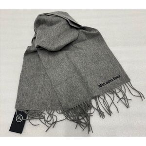 Simplicity Elegant Mercedes- Benz Wool Gray Men's Scarf 66” Long / NWT